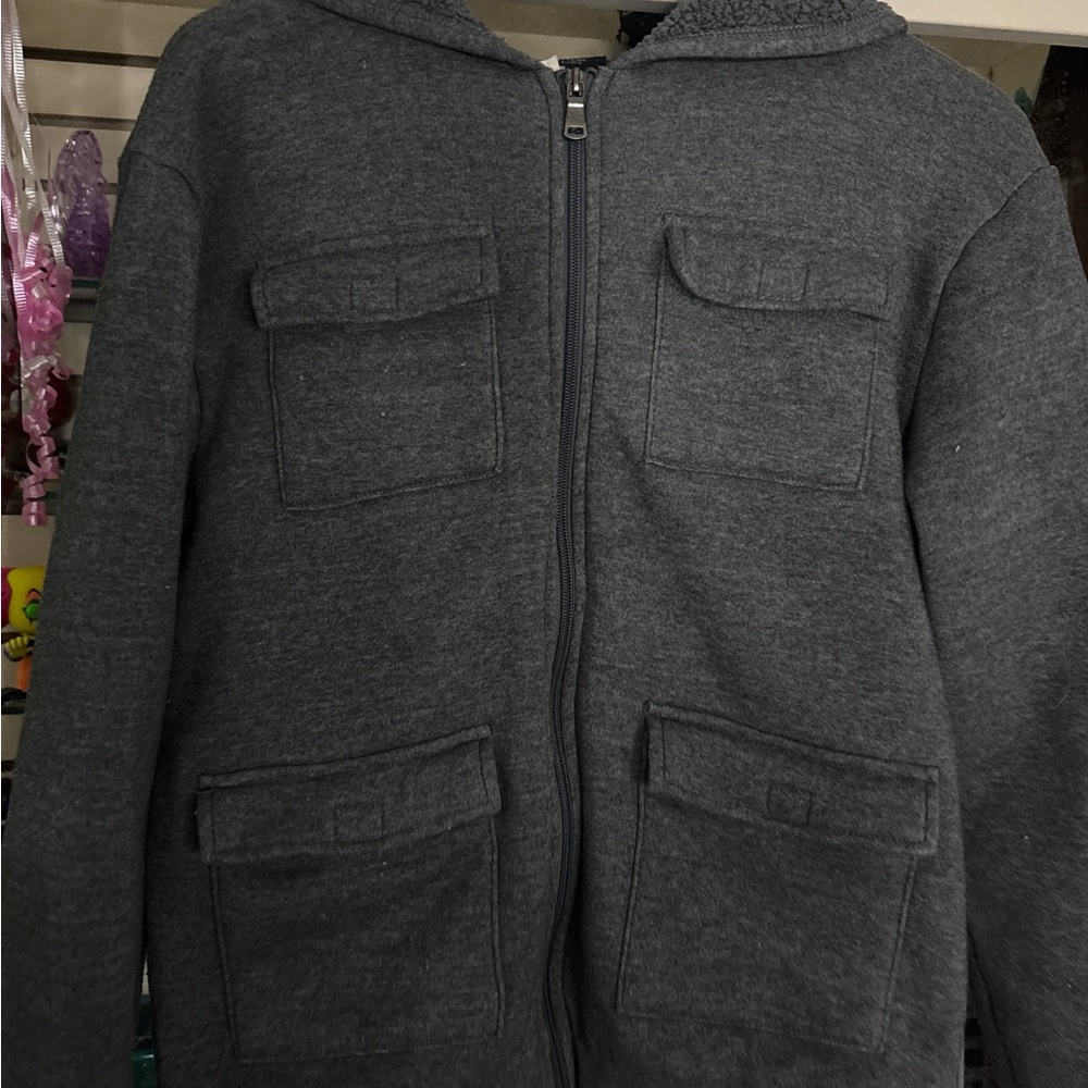 Original Deluxe Charcoal Fleece-Lined Hoodie